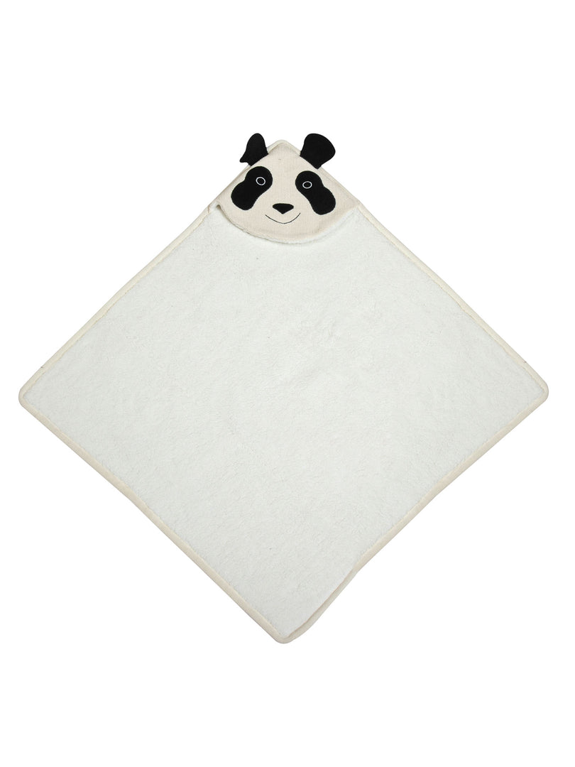 Knitted Hooded Blanket Panda Design With Sherpa Inside