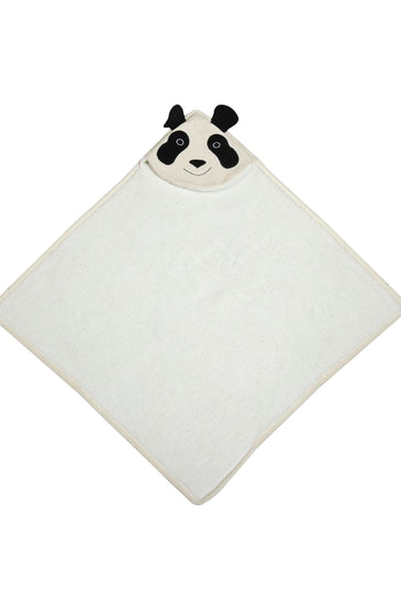 Knitted Hooded Blanket Panda Design With Sherpa Inside