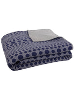 Load image into Gallery viewer, Knitted Blue and Grey Quilted Blanket

