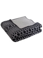 Load image into Gallery viewer, Knitted Black and Grey Quilted Blanket
