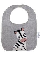 Load image into Gallery viewer, Cotton Knitted Gray Zebra Bib Apron
