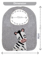 Load image into Gallery viewer, Cotton Knitted Gray Zebra Bib Apron
