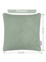 Load image into Gallery viewer, Pomme Cotton Knitted Decorative Cushion Cover Light Mint Garter Texture Knit

