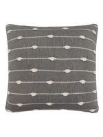 Load image into Gallery viewer, Pomme Cotton Knitted Decorative Cushion Cover Grey Melange Ivory 3D Bubble  texture Knit
