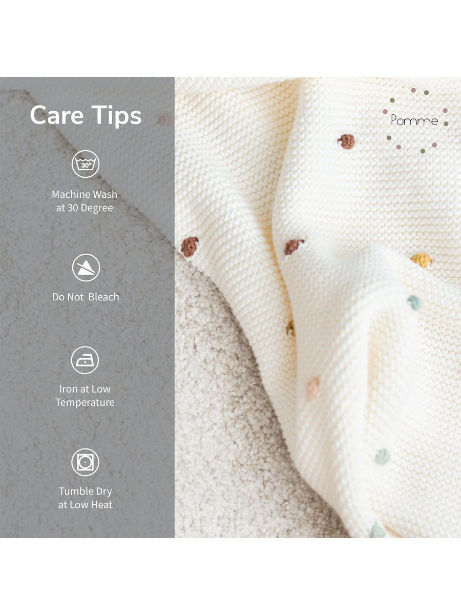Elegant Baby Elephant Knit Blanket - 30" X 40" Cotton Jacquard Print, Machine Washable