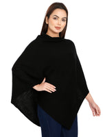 Load image into Gallery viewer, POMME Merino Wool Knitted (Black) Poncho for Women
