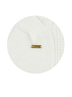 Load image into Gallery viewer, POMME Acrylic Knitted Optical White (Cable knit) Poncho for Women
