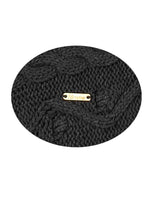 Load image into Gallery viewer, POMME Cotton Knitted Black Poncho for Women
