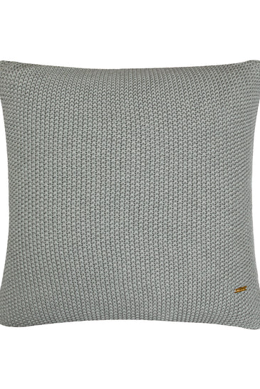 Pomme Cotton Knitted Decorative Cushion Cover Grey Mini Moss Knit