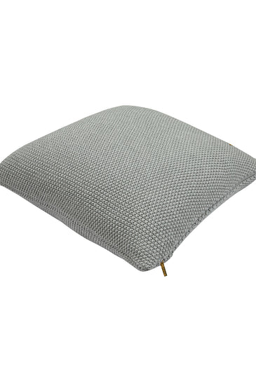 Pomme Cotton Knitted Decorative Cushion Cover Grey Mini Moss Knit