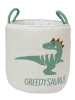 Load image into Gallery viewer, Knitted Storage Basket With Dino Pattern
