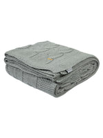 Load image into Gallery viewer, Gray Knitted Cotton Throw
