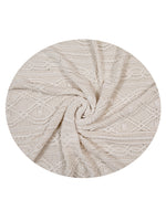 Load image into Gallery viewer, Ivory Twisted pattern Knitted Cotton Throw
