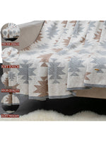 Load image into Gallery viewer, Knitted Grey Tanin AZTEC Throw
