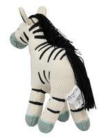Load image into Gallery viewer, Knitted Soft Toy Moss Knit Zebra
