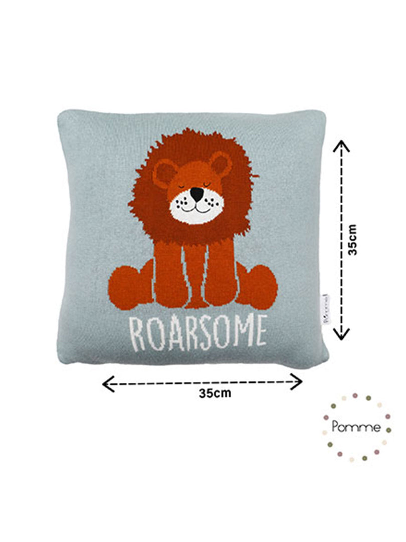 Roarsome Knitted Baby Cushion Cover