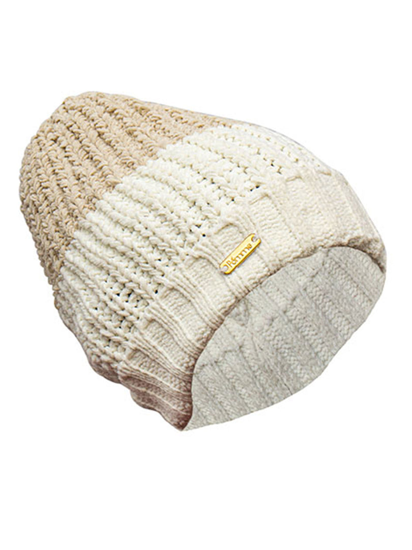 Knitted Cap -- Bleached Sand + Ivory