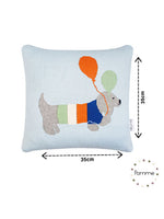 Load image into Gallery viewer, Light Blue Balloon Pattern Knitted Baby Cushion Cover
