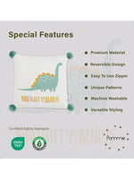 Load image into Gallery viewer, Naughty Saurus Pattern Knitted Baby Cushion Cover
