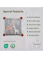 Load image into Gallery viewer, Love Giraffe Pattern Knitted Baby Cushion Cover
