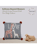 Load image into Gallery viewer, Love Giraffe Pattern Knitted Baby Cushion Cover
