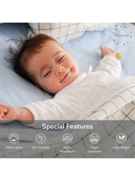 Load image into Gallery viewer, Light Gray Heart Pattern Knitted Baby Blanket