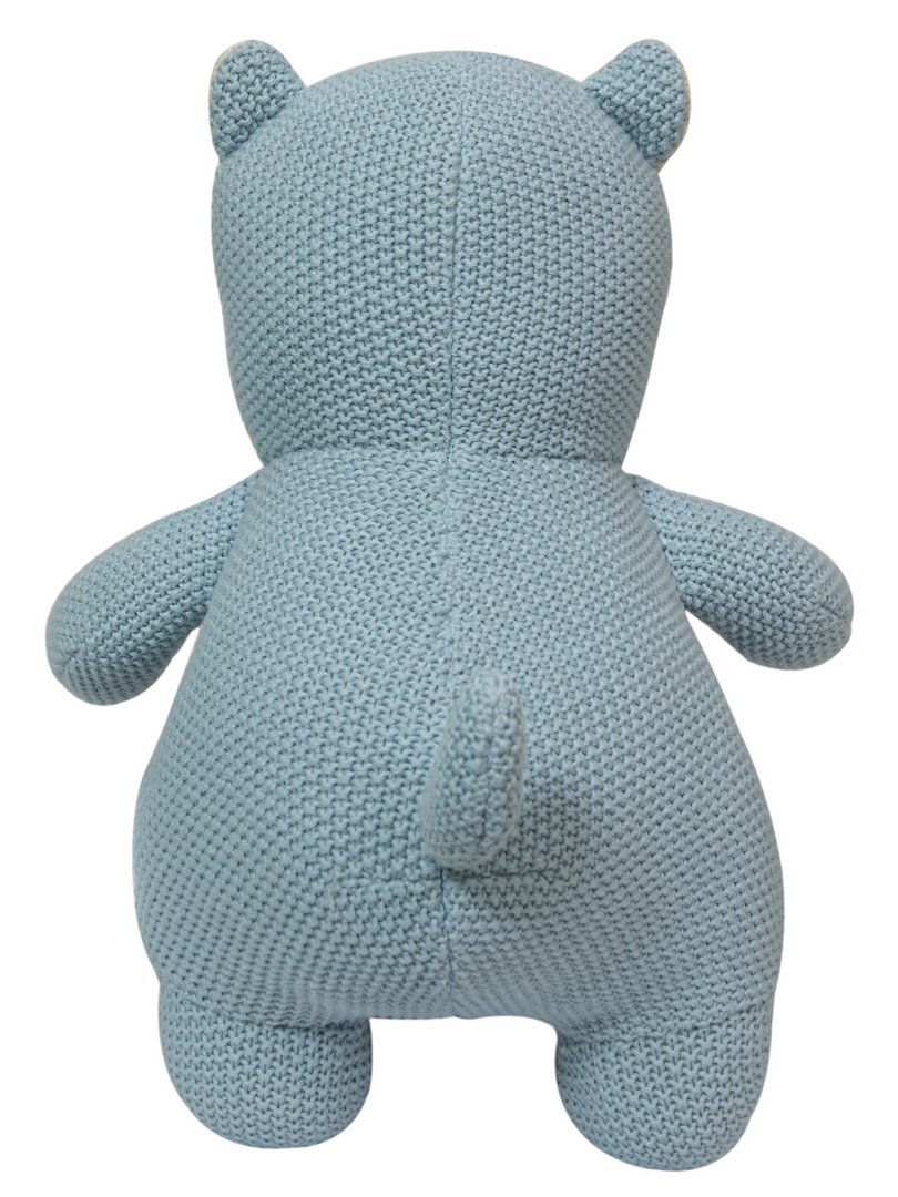 Knitted Soft Blue Hippo
