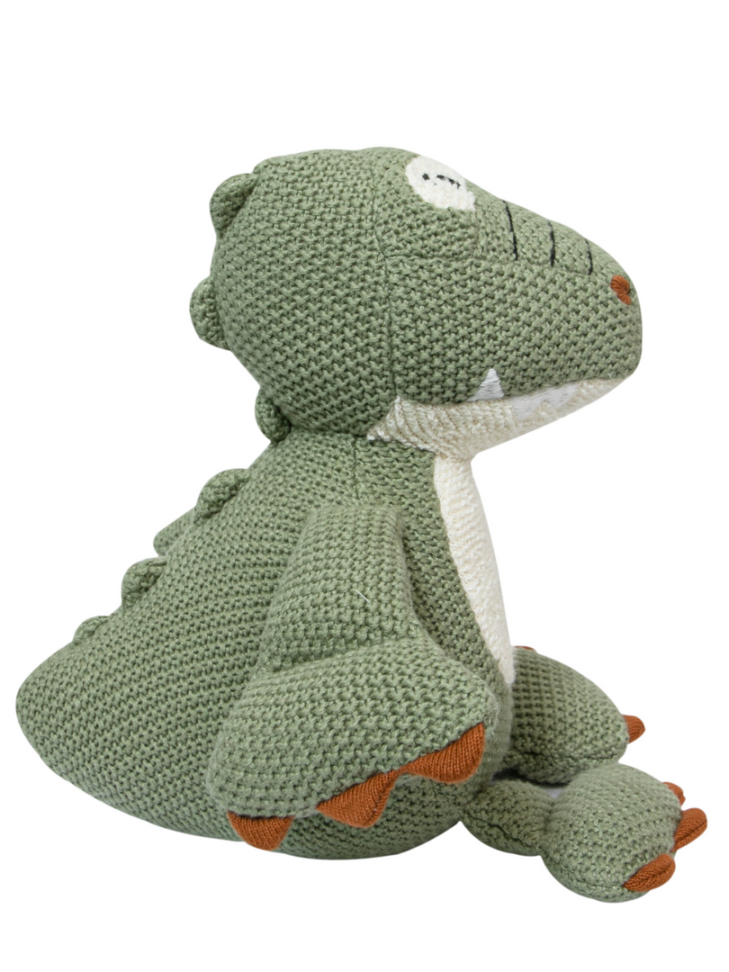 Knitted Soft Green Small Dinosaur