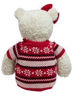 Load image into Gallery viewer, Knitted Soft Bear With Red Dress
