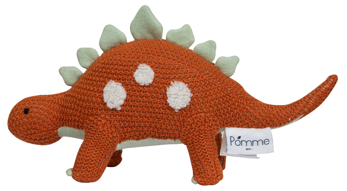 Pomme Cotton Knitted Rusty Stegosaurus Soft Toy