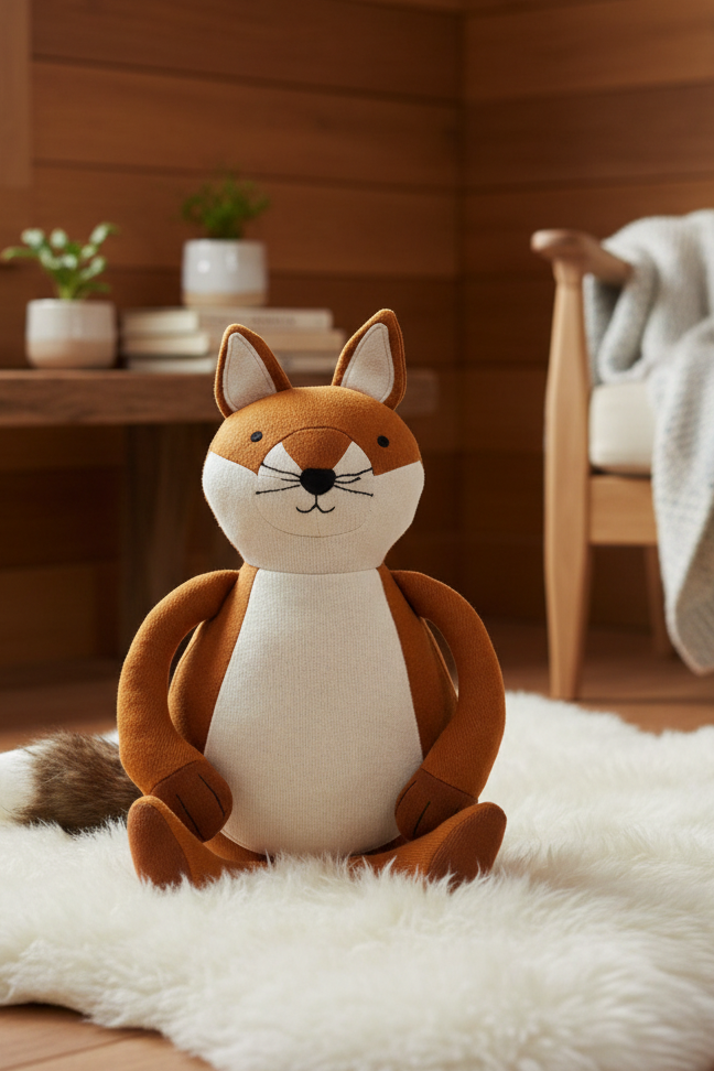 Pomme Soft Knitted Tailed Fox