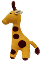 Load image into Gallery viewer, Knitted Soft Toy Yellow Giraffe