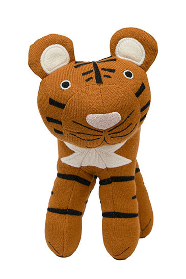 Knitted Soft Toy mustard Tiger