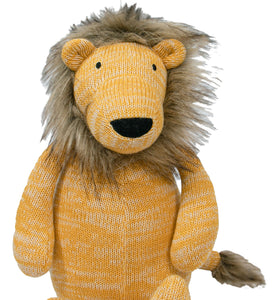 Knitted Soft Toy Mustard Lion