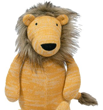 Knitted Soft Toy Mustard Lion