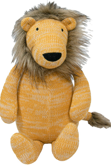 Knitted Soft Toy Mustard Lion