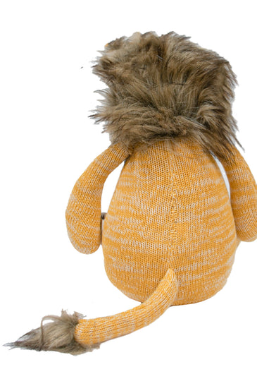 Knitted Soft Toy Mustard Lion