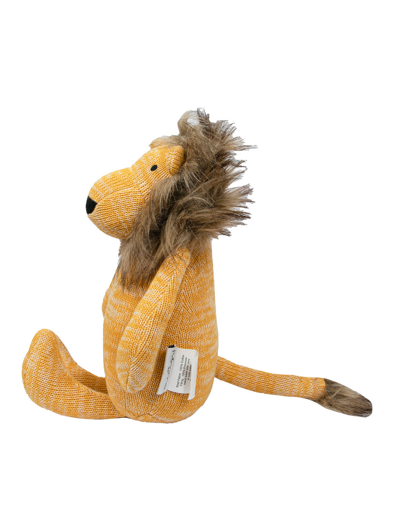 Knitted Soft Toy Mustard Lion