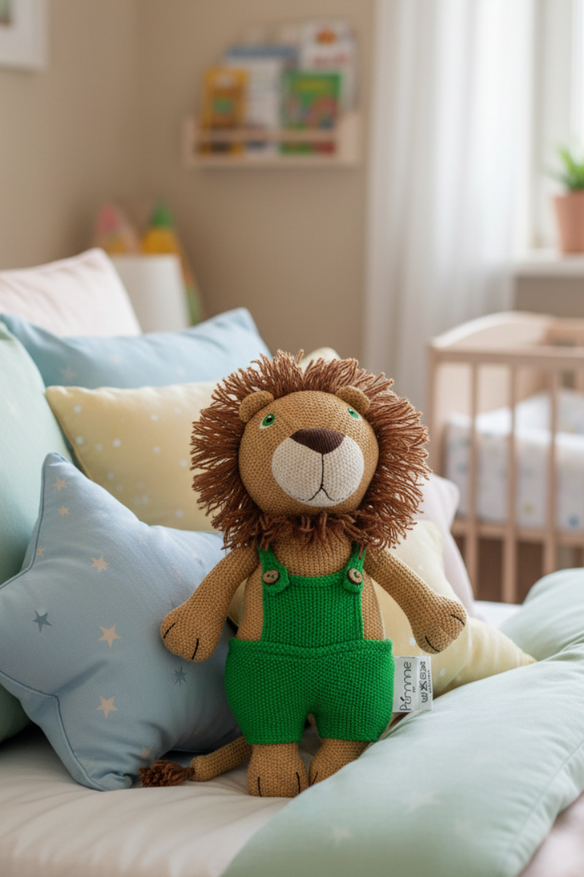 Pomme Cotton Knitted Lion