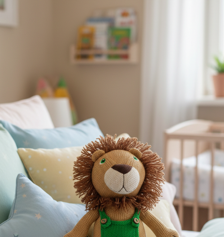 Pomme Cotton Knitted Lion