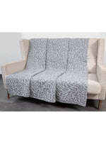 Load image into Gallery viewer, Knitted Grey and Grape Wine  Quilted Blanket