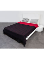 Load image into Gallery viewer, Knitted Red and Black Quilted Blanket