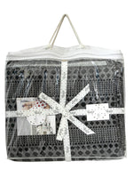 Load image into Gallery viewer, Knitted Black and Grey Quilted Blanket