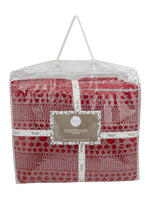 Load image into Gallery viewer, Knitted Red and Grey Quilted Blanket