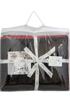 Knitted Red and Black Quilted Blanket