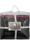 Knitted Red and Black Quilted Blanket