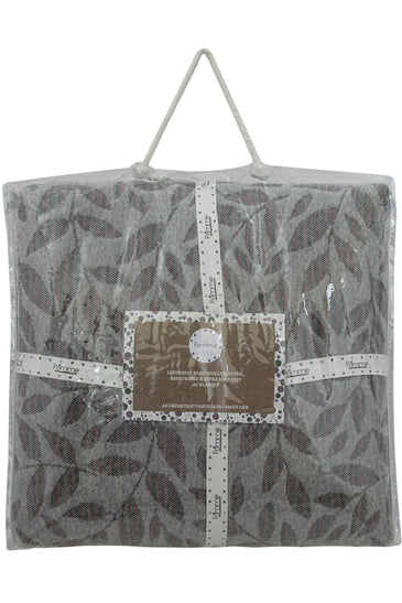 Knitted Grey and Grape Wine  Quilted Blanket