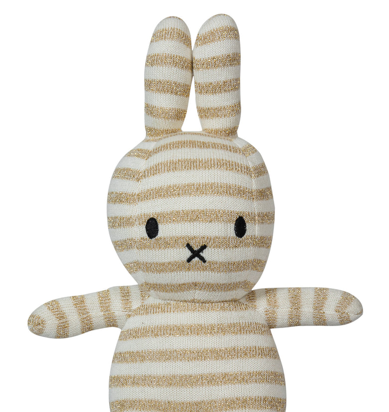 Knitted Soft Toy Ivory Gold Lurex Miffy