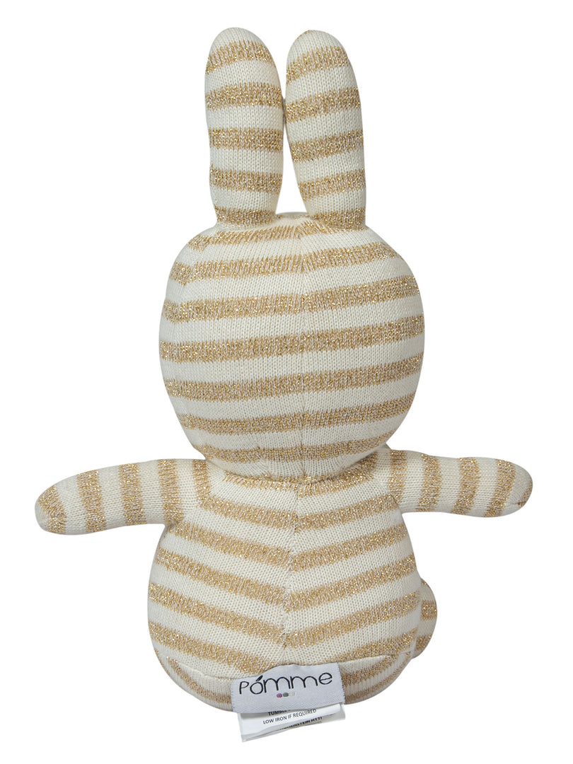 Knitted Soft Toy Ivory Gold Lurex Miffy