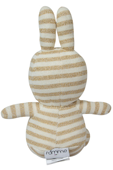 Knitted Soft Toy Ivory Gold Lurex Miffy
